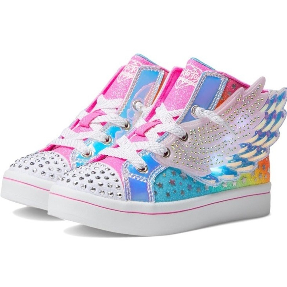 Skechers little Toddler Twinkle Toes Dreamy Wings Light Up Wings‎ size 7 (small)